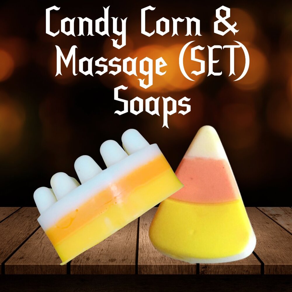 Soap Set 6, Massage Soap Bar/Candy Corn Bar, Party Favors, Themed Baby Shower